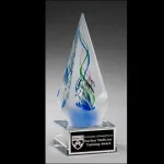 Arrow Engraved Art Glass Award 2264