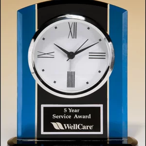 Black and Blue Acrylic Clock BC973