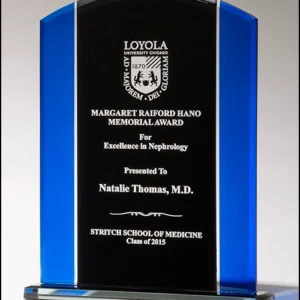 Black and Blue Glass Award G2657