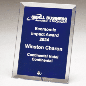 Silver Plated Clear Glass Award G3180CN - Image 2
