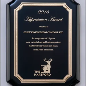 High Gloss Black Stained Plaque P5077
