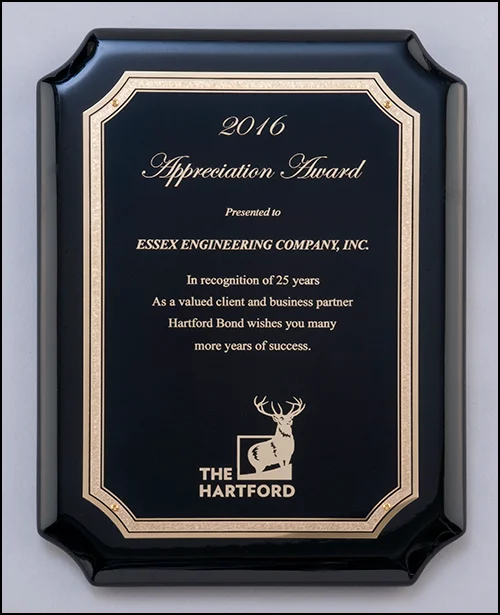 High Gloss Black Stained Plaque P5077