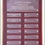 Rosewood & Acrylic Perpetual Plaque P5340
