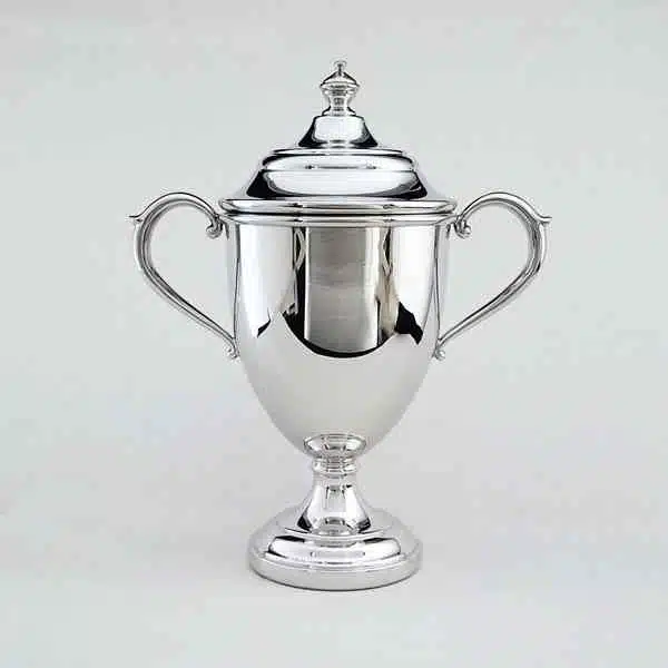 Wide Silver Trophy Cup | Silver Trophy Cup Statue | Paradise Awards - View #5