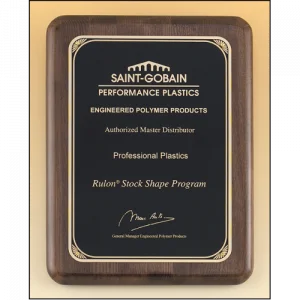 P4120 Walnut Piano Finish Sunburst Plaque