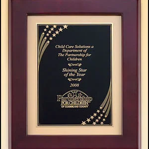 P4454 Star Shower Rosewood Piano Finish Plaque