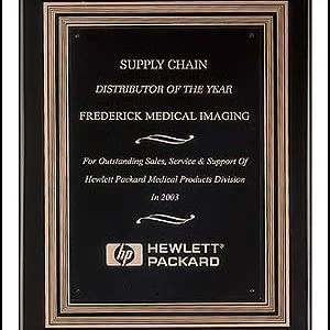 P3930 Black Piano-finish Plaque with Embossed Plate