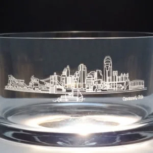 Cincinnati Scene Crystal Bowl