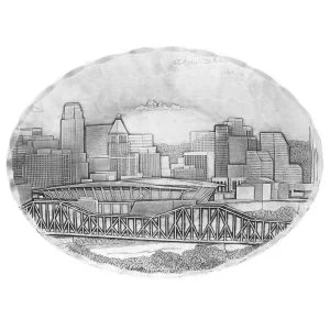Cincinnati Skyline Oval Dish